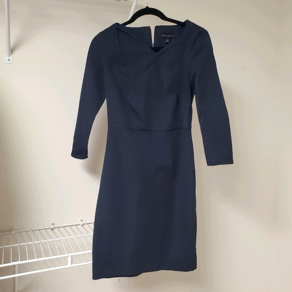 Banana Republic navy sheath dress